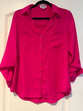 Express Button-Down Shirt in Pink